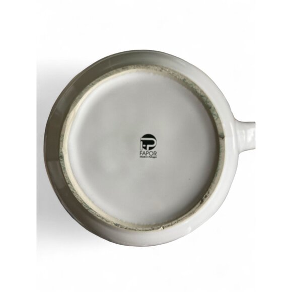 Fapor Ceramic Pitcher With Eggplant Design Made in Portugal Vase 8.5 Inches Tall - Picture 7 of 8